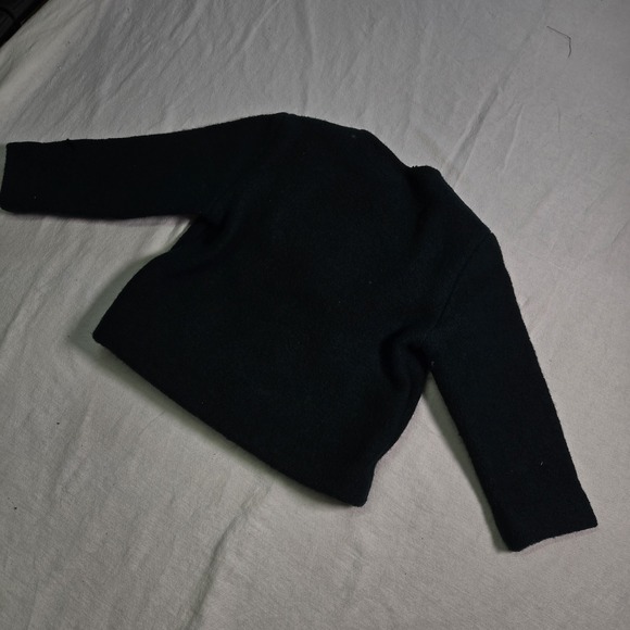 Vtg Reine Wolle Childs Cardigan Sweater Salzburg Coat Of Arm Buttons Dark Green - Picture 9 of 11